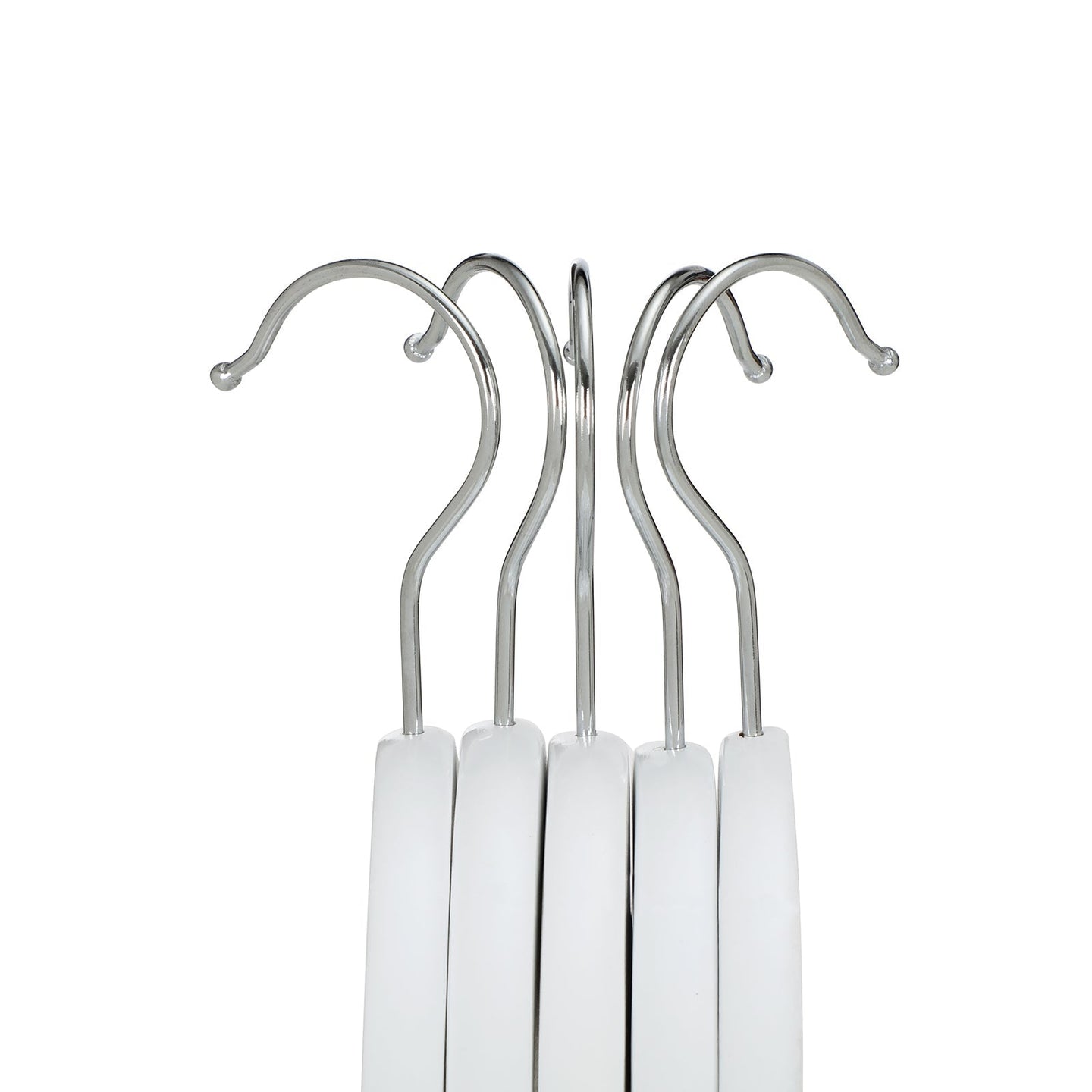 Children's Hangers - Solid Wood - White - 360 Degree Swivel Hooks