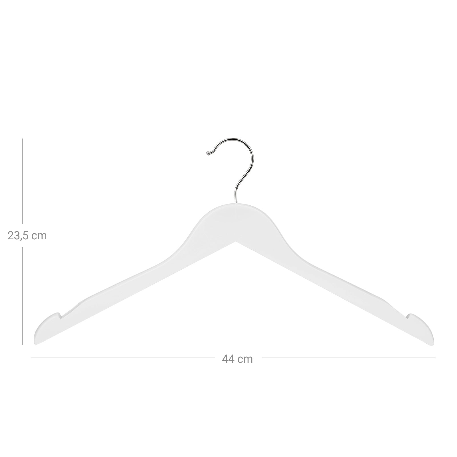 Wooden Clothes Hangers - 20 Pack - Solid Wood - Natural Finish - Includes Shoulder Notches