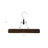 Pants Hangers - Solid Wood - Dark Walnut - Non-Slip with Full-Width Clamp and Lock (Pack of 12)