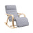Rocking Chair - Solid Wood - Light Grey - Adjustable Calf Support with 5 Compartments