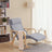 Rocking Chair - Solid Wood - Light Grey - Adjustable Calf Support with 5 Compartments