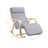 Rocking Chair - Solid Wood - Light Grey - Adjustable Calf Support with 5 Compartments