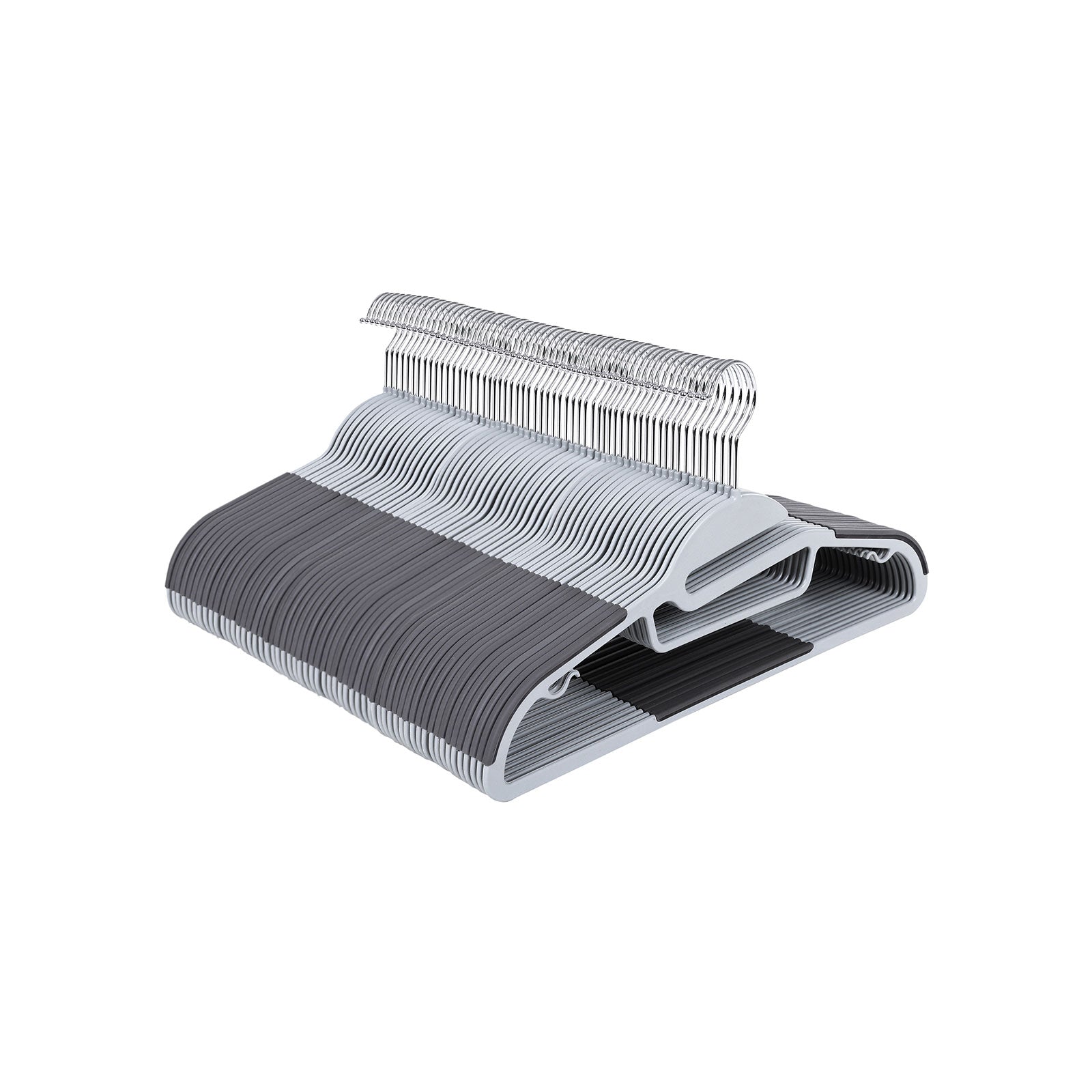 Clothes Hangers - Premium Quality Plastic - Grey - Space Saving
