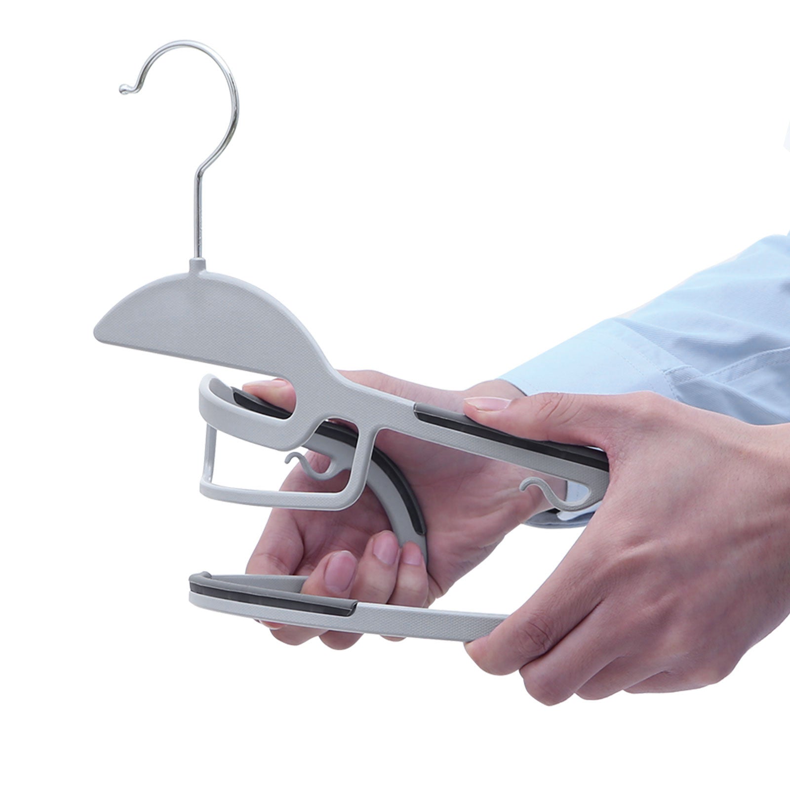 Clothes Hangers - Premium Quality Plastic - Grey - Space Saving