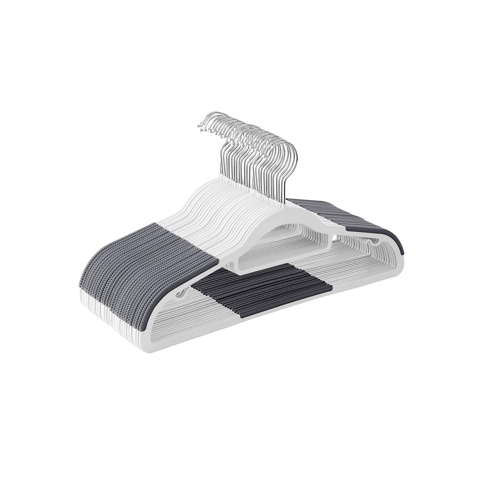 Coat Hangers - Heavy Duty Plastic - Grey - Non-Slip Design