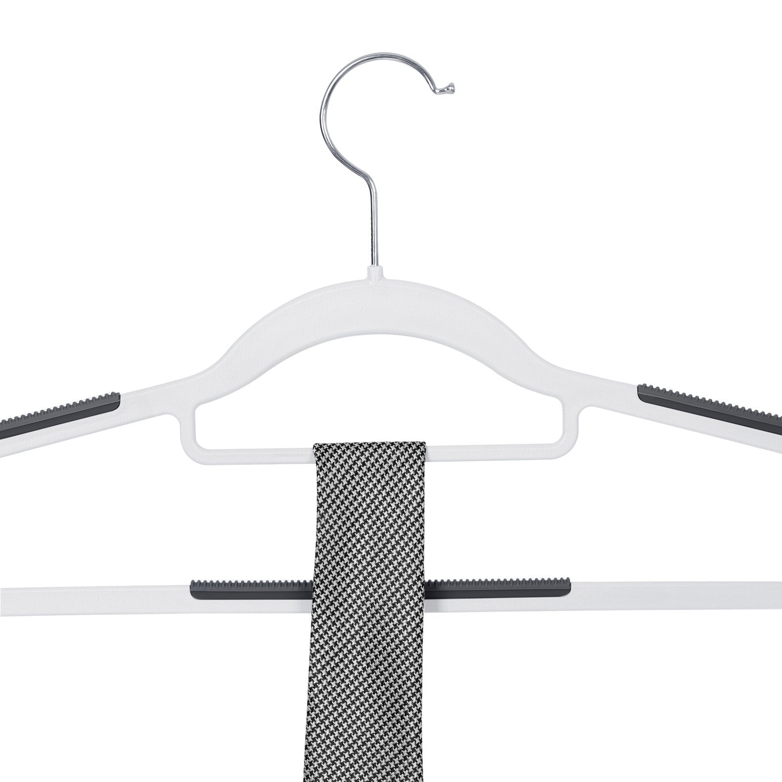 Coat Hangers - Heavy Duty Plastic - Grey - Non-Slip Design