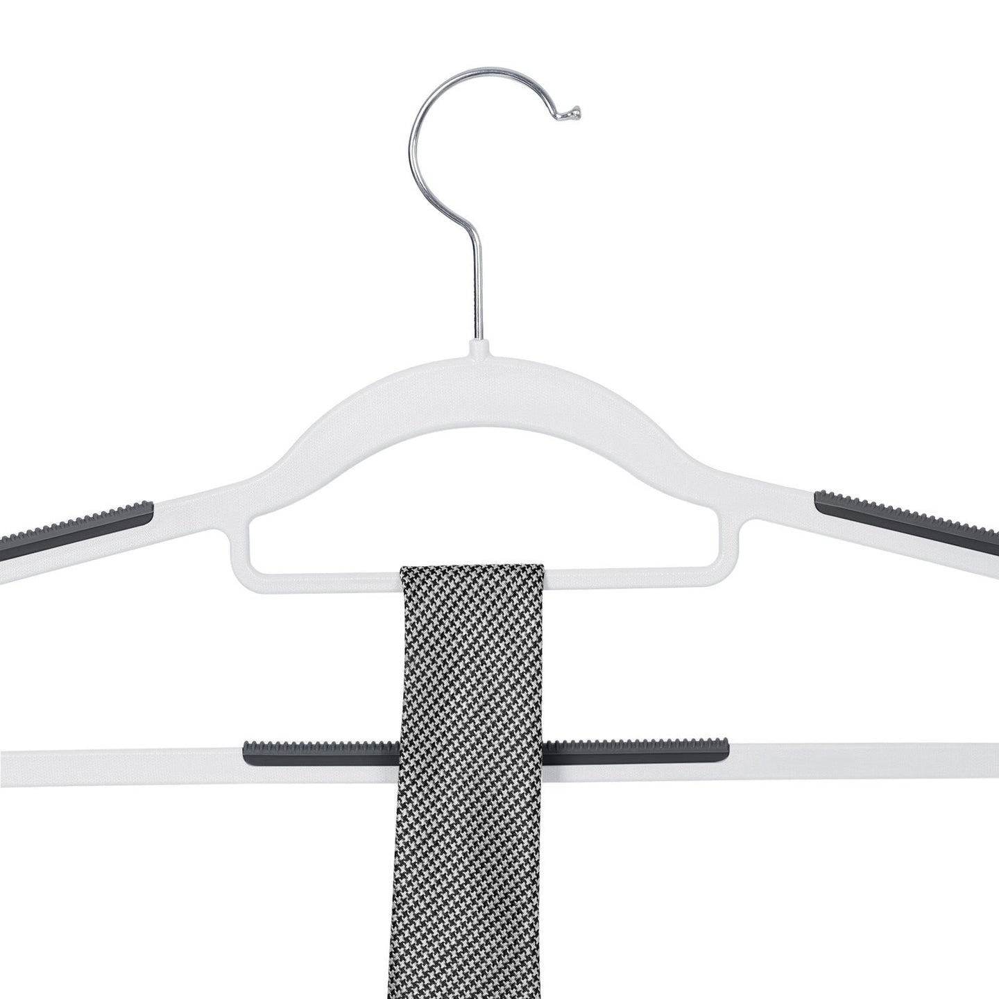 Coat Hangers - Heavy Duty Plastic - Grey - Non-Slip Design
