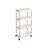 Rolling Kitchen Trolley - Wood - White - Space-Saving 4-Tier Design