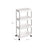Rolling Kitchen Trolley - Wood - White - Space-Saving 4-Tier Design