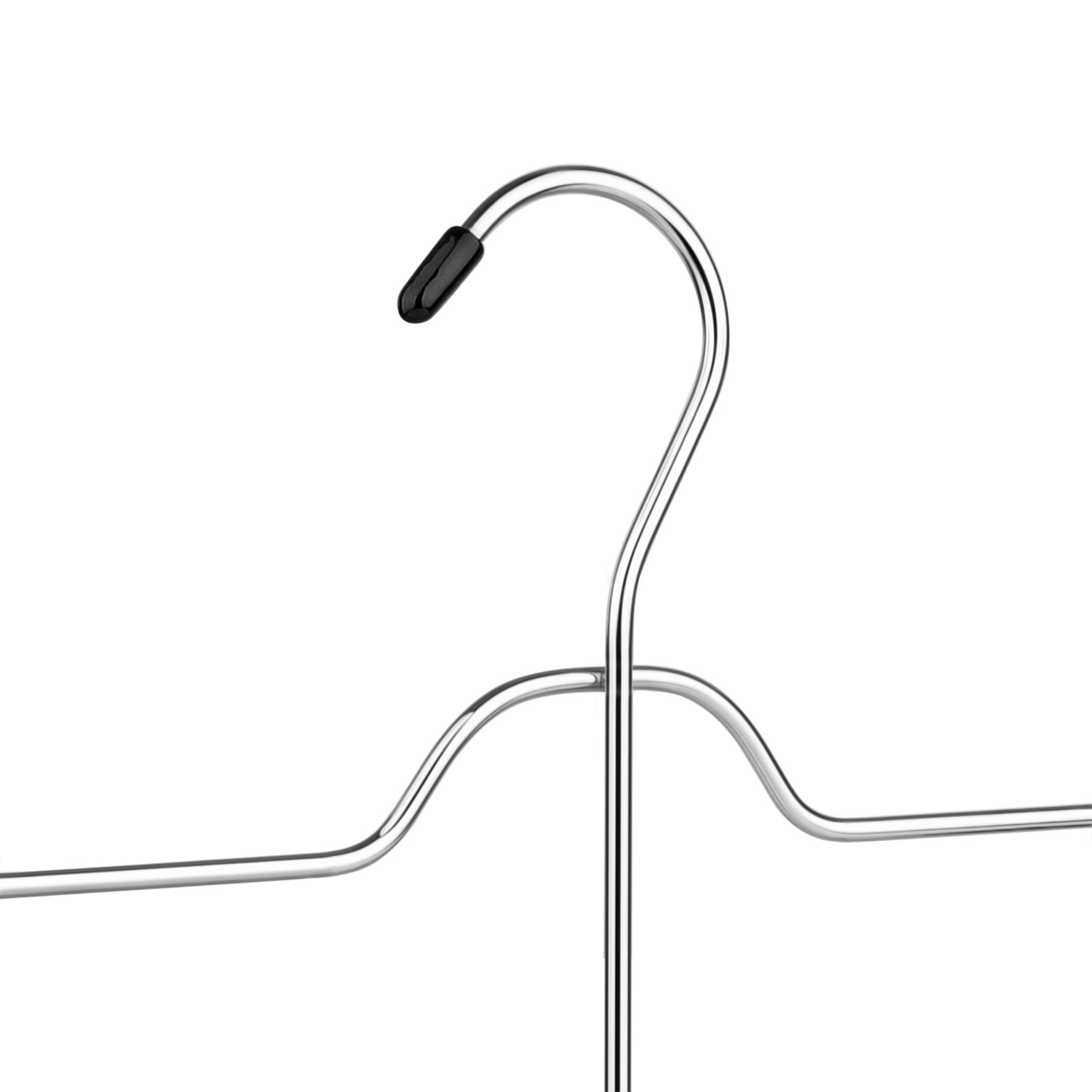Pants Hanger - Metal - Silver - 4-Tier Non-Slip Design