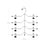 Pants Hanger - Metal - Silver - 4-Tier Non-Slip Design