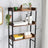 3-Tier Over-The-Toilet Rack - Wood - Rustic Brown and Black - Stable and Space-Saving