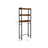 3-Tier Over-The-Toilet Rack - Wood - Rustic Brown and Black - Stable and Space-Saving