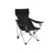 Folding Camping Chair - Steel - Black - Ergonomic with Armrests
