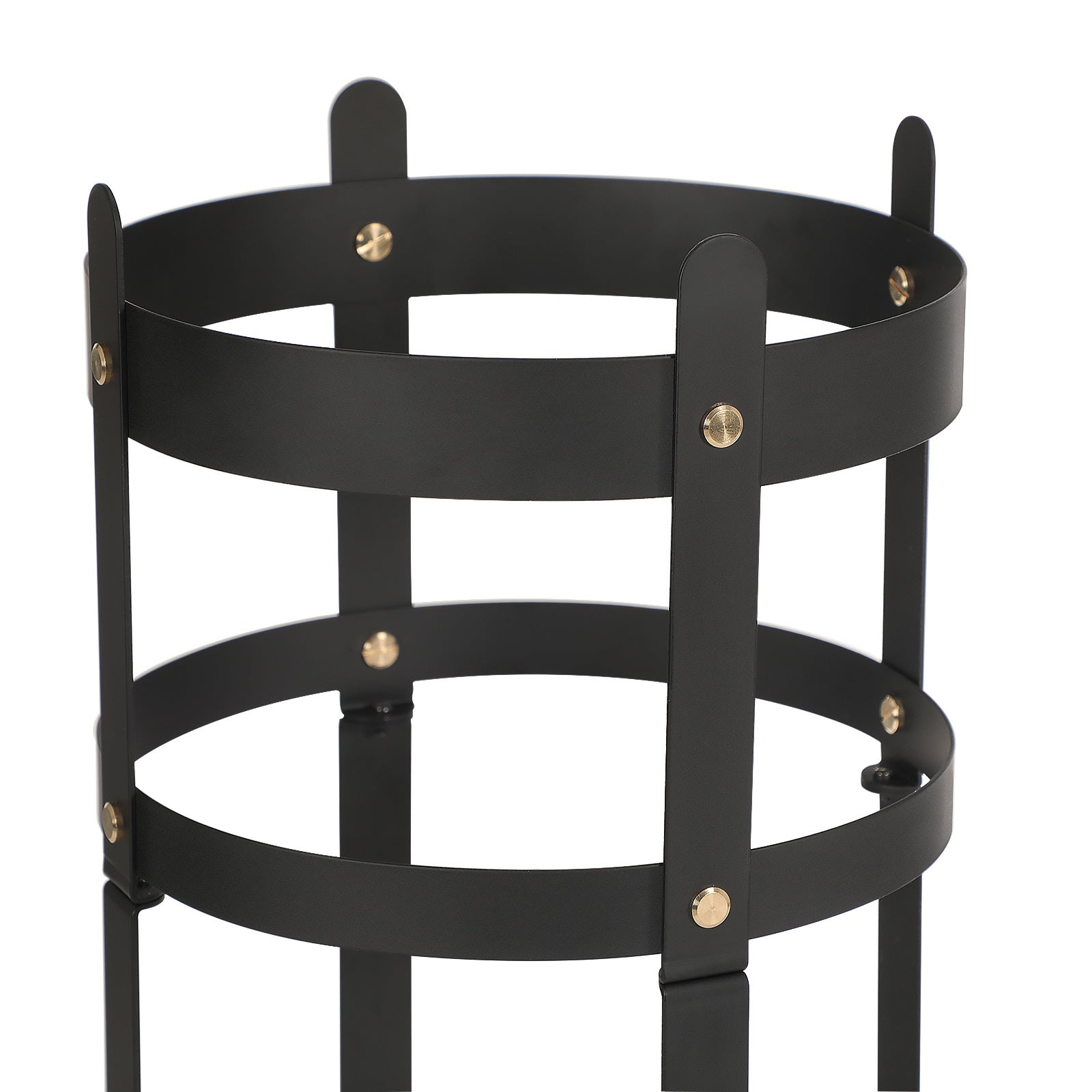 Umbrella Stand - Steel - Black - Round with Removable Drip Tray