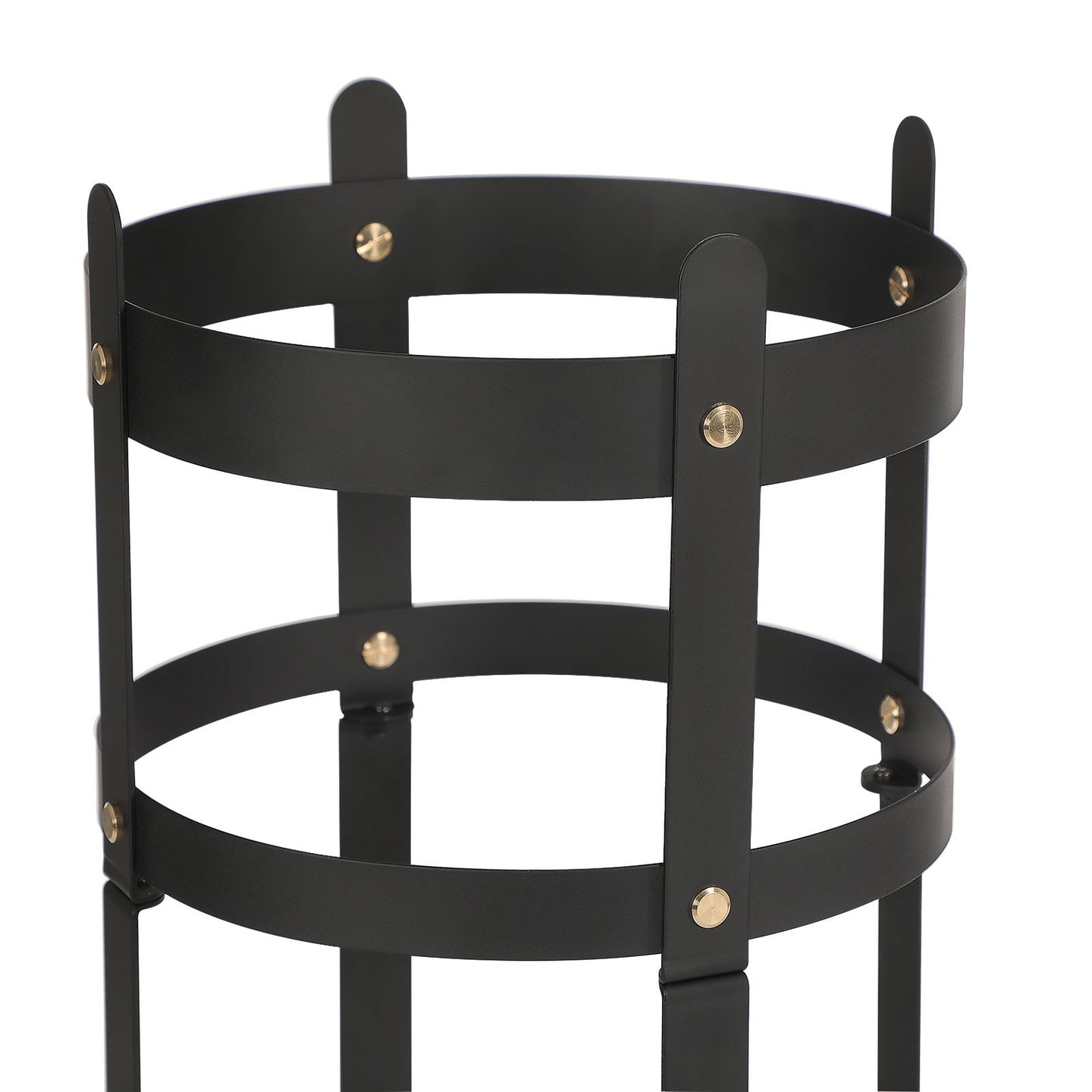 Umbrella Stand - Steel - Black - Round with Removable Drip Tray