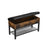 Storage Bench - Synthetic Leather - Rustic Brown and Black - Padded with Shelf