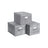 Storage Boxes - Fabric - Grey - Set of 3 with Lids and Clear Front Window