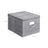 Storage Boxes - Fabric - Grey - Set of 3 with Lids and Clear Front Window