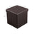 Folding Storage Ottoman - Faux Leather - Brown