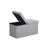Storage Ottoman - Fabric - Grey - Foldable with Flipping Lid