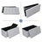 Storage Ottoman - Fabric - Grey - Foldable with Flipping Lid