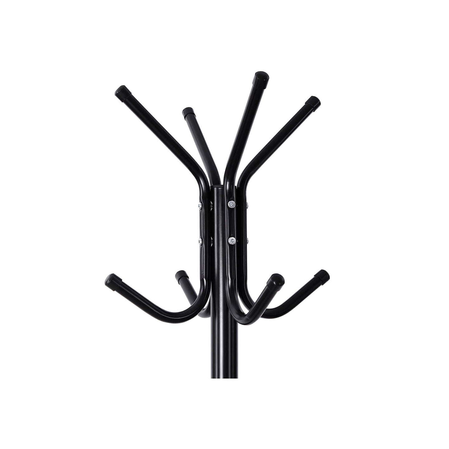 Coat Rack - Metal - Black - 12 Hooks