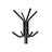 Coat Rack - Metal - Black - 12 Hooks