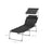 Sun Lounger - Fabric - Gray - Adjustable Headrest and Sunshade
