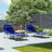 Sun Lounger - Fabric - Grey - Adjustable with Pillow and Sunshade
