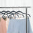 Velvet Swivel Trouser Hangers - Grey - 12 Piece Set with Non-Slip Bar and Clips for Space Saving Storage