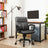 Executive Chair - Synthetic Leather - Black - Comfortable Thick Padding with Adjustable Height and Tilt Mechanism