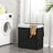 Laundry Hamper - Synthetic Rattan - Natural - 110L Capacity with Divided Compartment