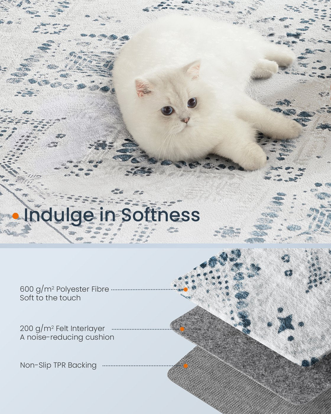 Area Rug - 5 ft x 3 ft - Polyester - Non-Slip