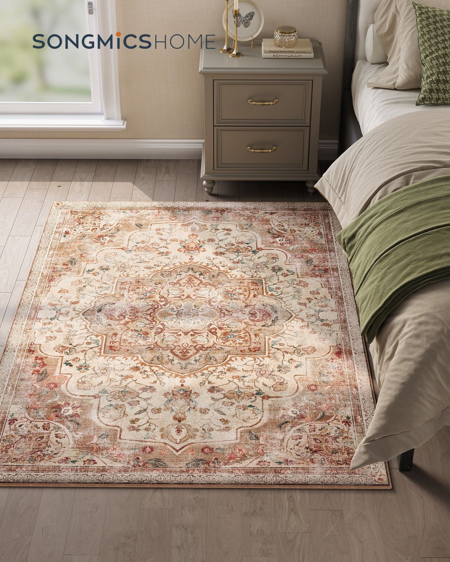 Area Rug - Fabric - Cappuccino Beige - Non-Slip
