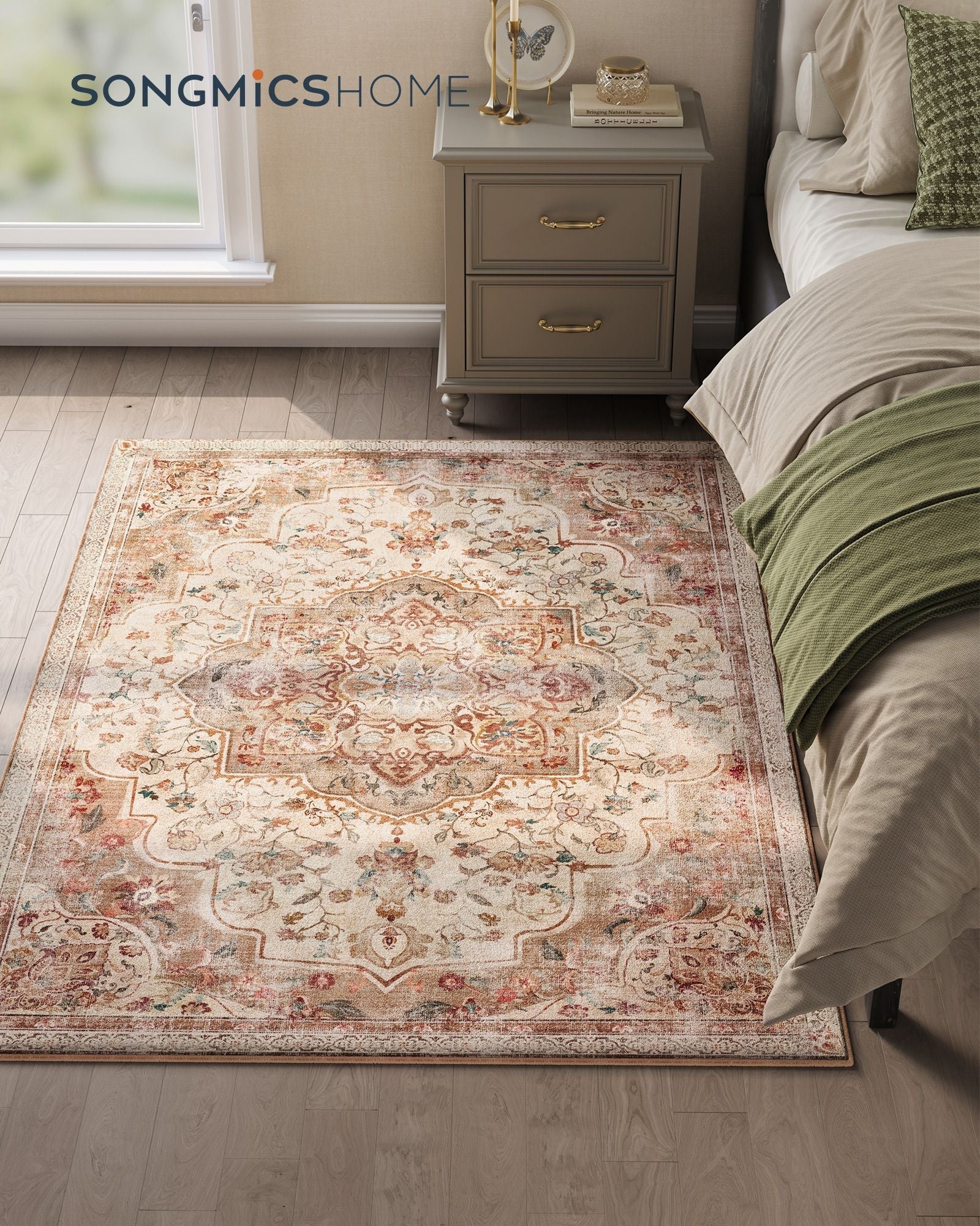 Area Rug - Fabric - Cappuccino Beige - Non-Slip