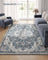 Area Rug Non-Slip Carpet for Bedroom Living Room - Polyester and Felt - Dove Grey