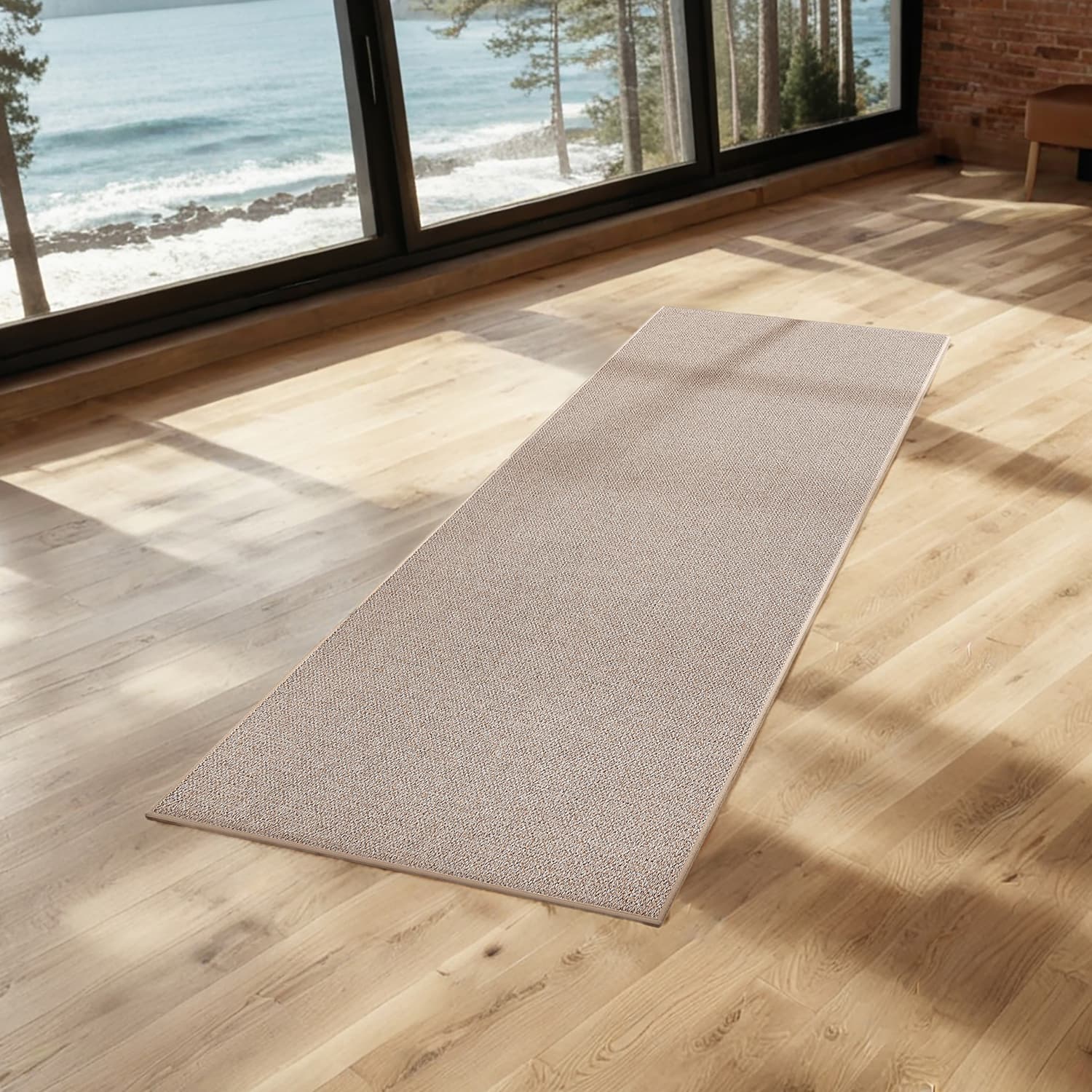 Area Rug - Camel Brown - Faux Jute