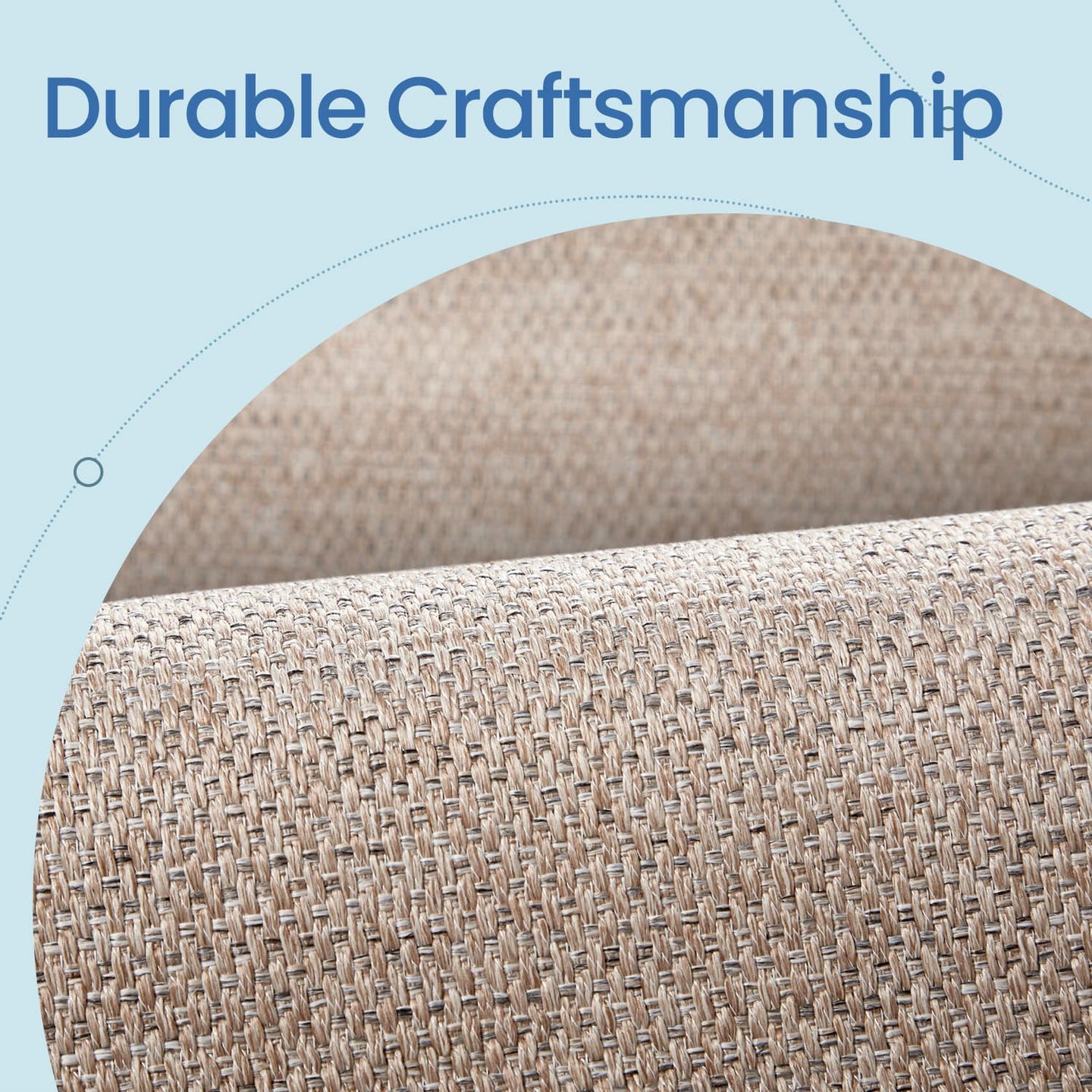 Area Rug - Camel Brown - Faux Jute