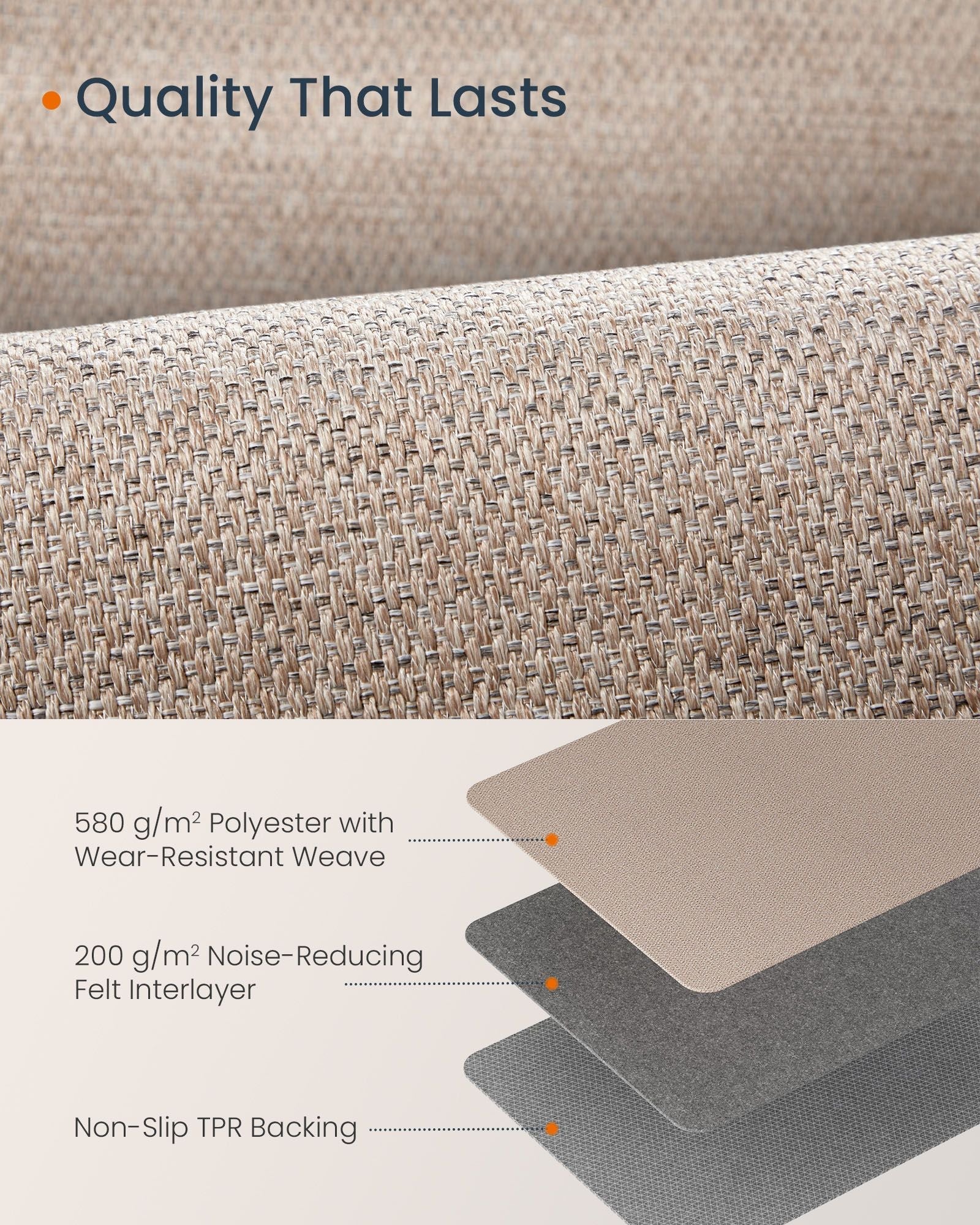 Area Rug - Camel Brown - Faux Jute