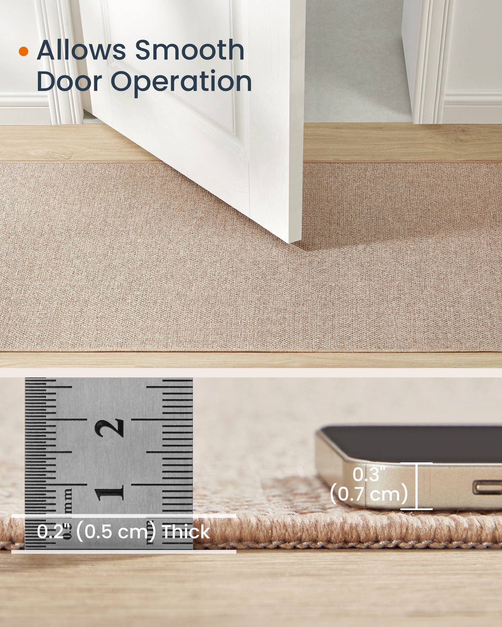 Area Rug - Camel Brown - Faux Jute