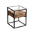 Tempered Glass End Table - Iron - Rustic