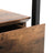 Tempered Glass End Table - Iron - Rustic