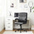 Swivel Office Chair - Mesh - Black - Adjustable Height with Lumbar Support and Thick Padding