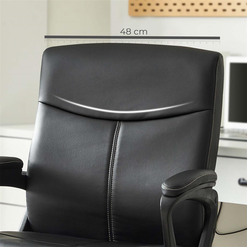 Swivel Office Chair - Mesh - Black - Adjustable Height with Lumbar Support and Thick Padding