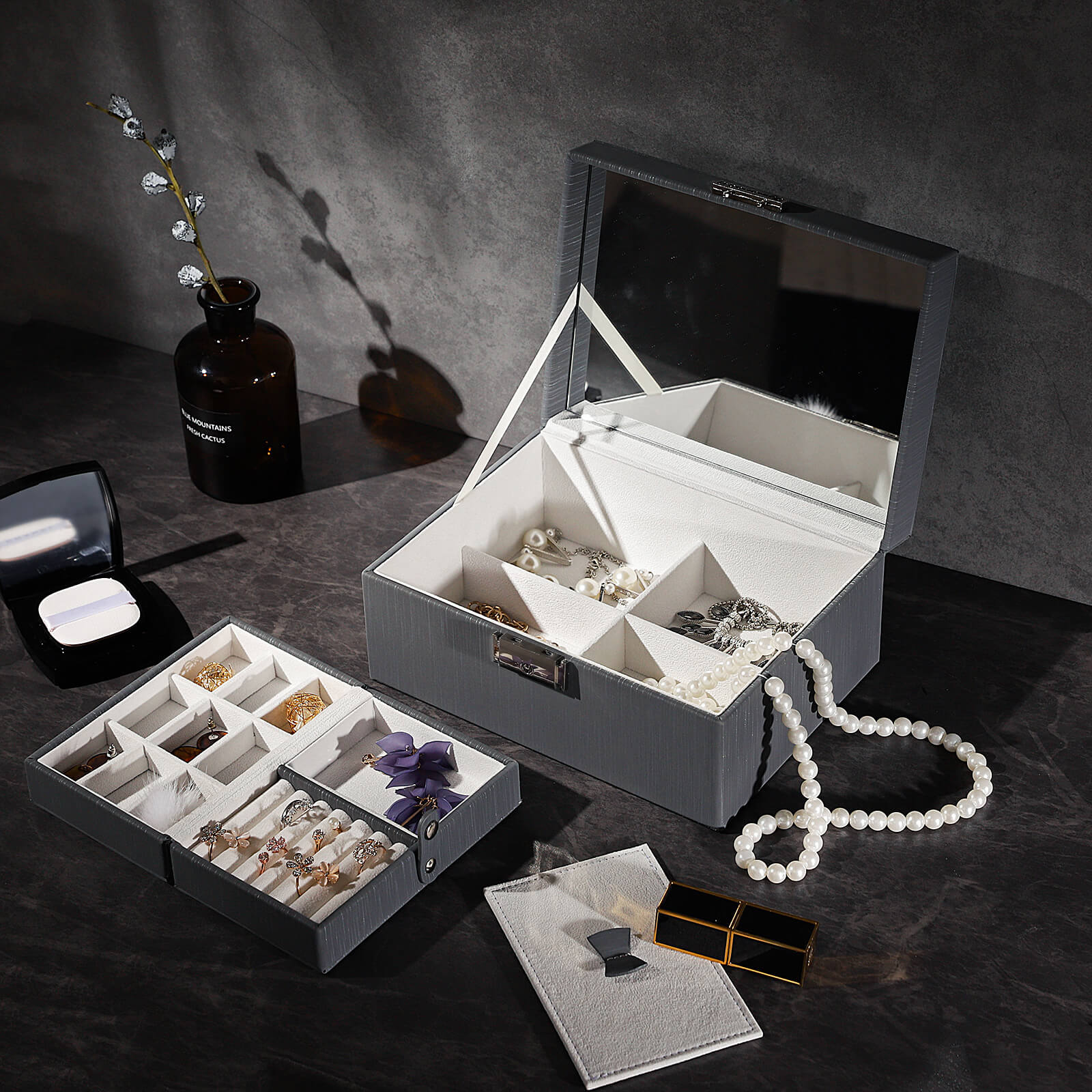 Jewelry Box - Black - Thickened Frame