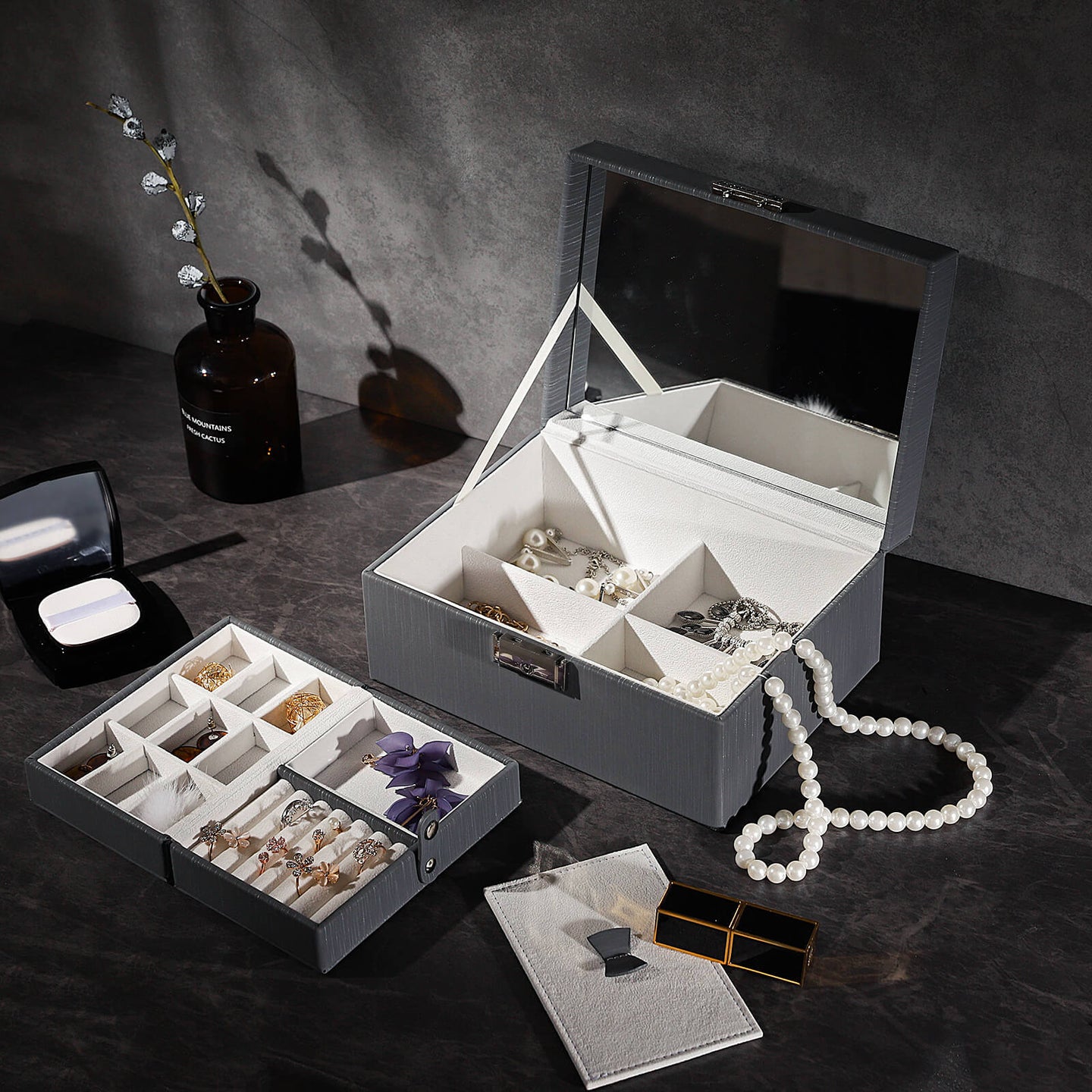 Jewelry Box - Black - Thickened Frame