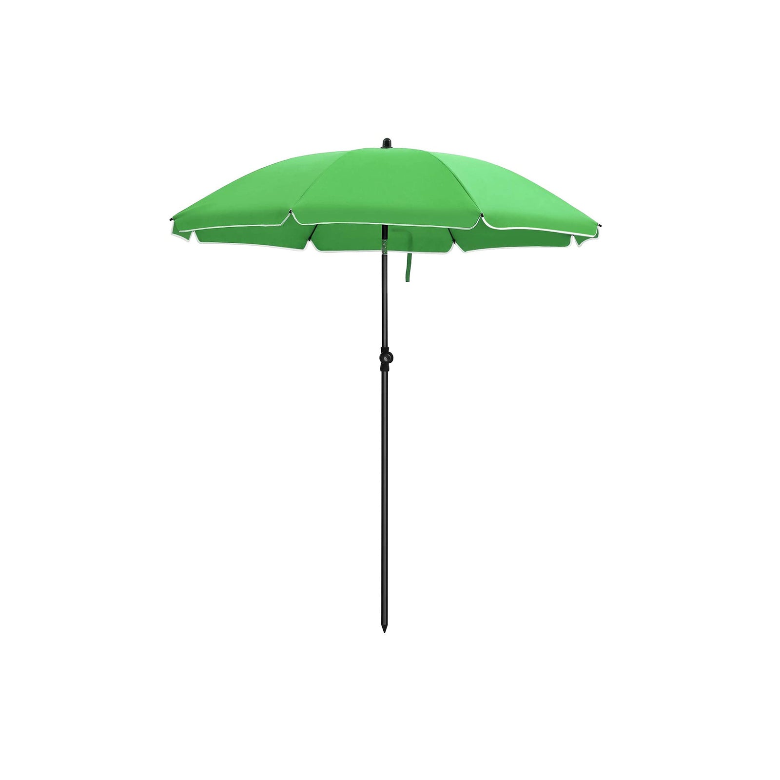 Beach Umbrella - Polyester - Blue - UV50+ with Tilt Mechanism and Carry Bag