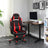 Gaming Chair - Faux Leather - Black and Red - Ergonomic Design with Adjustable Footrest and Tilt Mechanism