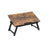 Laptop Desk - Wood - Rustic Brown - Adjustable Tilting Angles and Folding Legs